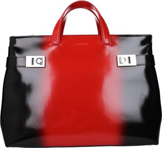 Ferragamo Black Leather Womens Handbag