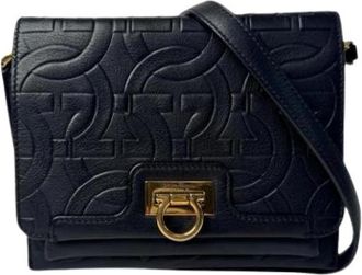 Ferragamo Pre-owned Shoulder Bag - Dames - Vintage Schoudertas - Zwart - ONE Size - Leer - Vintage