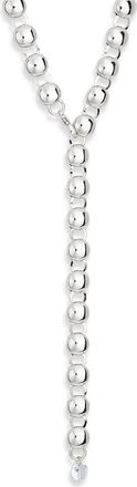 Nordstrom Rack Cubic Zirconia Y-Necklace in Clear- Silver at Nordstrom Rack