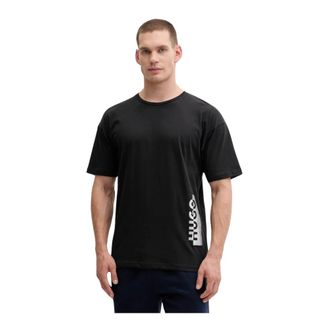 HUGO BOSS Tops, Heren, Zwart, M, Katoen, TShirt MC coton logo