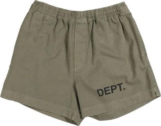 Gallery Dept. logo-print cotton shorts - men - Cotton - M - Green
