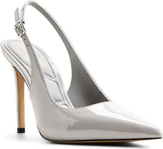 Aldo Stessy 2.0 Pointed Toe Slingback Pump in Light Grey at Nordstrom, Size 6.5