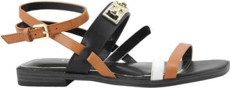 Guess Platte Sandalen - Dames - Sandalen - Zwart - 35 EU - Leer - Schoenen