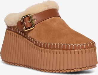 Chloé Wildleder-Mules mit Riemen Nama