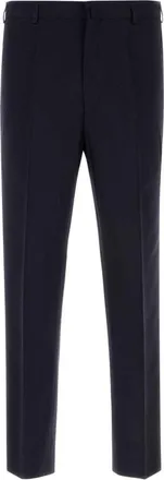 Prada Navy Blue Flat Front Pants