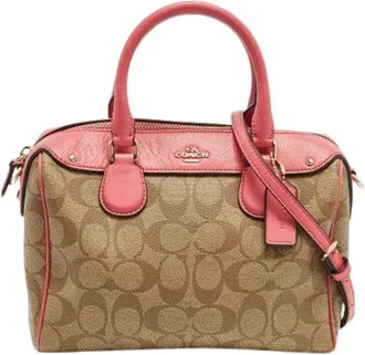 Coach Pre-owned Handbags, female, Pink, Size: ONE SIZE Pre-owned Canvas Handbag