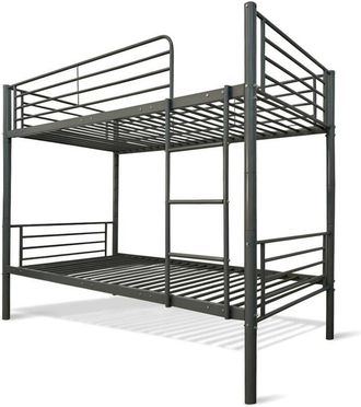 Home Heavenly Home Heavenly - Litera Finy, Estructura Met&aacute;lica Compacta Con Escalera Y Baranda De Seguridad. Color: Gris Met&aacute;lico