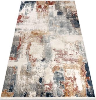 RugsX Distin 0144b Blanco / Rosa / Polvo Alfombra Moderna - Abstracci&oacute;n, Vintage, Flecos Multicolour 200x290 Cm