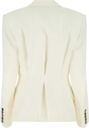 Alexandre Vauthier Womens Ivory Stretch Viscose Blend Blazer Offwhite Giacche E Gilet Jacket