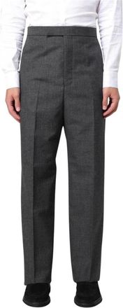 Thom Browne Rechttoe rechtaan broek - Heren - Straight fit broeken - Grijs - S - Wol - Broeken
