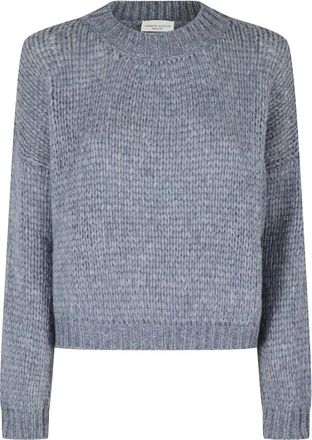 Roberto Collina Round-neck Truien - Dames - Ronde hals truien - Blauw - XS - Truien & Vesten
