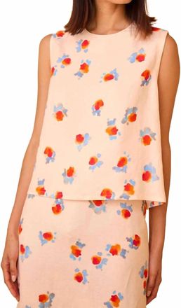Hunter Bell Luna Sleeveless Top In Watercolor Floral