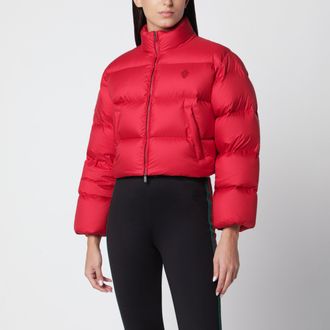 Gucci Piumino imbottito cropped con zip rosso