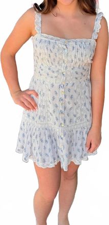 LoveShackFancy Womens Andela Dress In Indigo Cloud