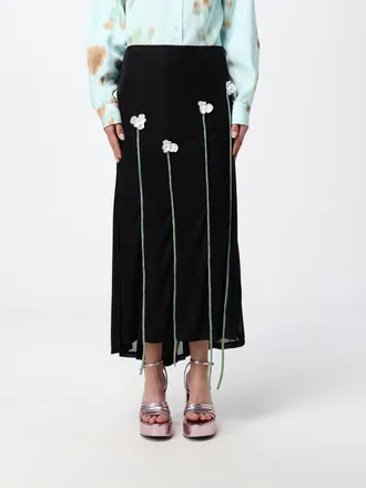 Moschino Gonna midi in jersey con fiori applicati