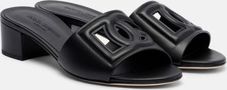 Dolce & Gabbana DG leather mules