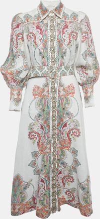 Zimmermann White Paisley Print Linen Ninety-Six Filigree Dress
