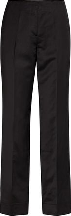 Toteme Raw-edged Straight-leg Satin Trousers - Black - 34 (UK6 / XS)