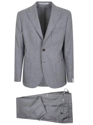 Eleventy Wool-Cashmere Blend Blazer With Tailored Fit