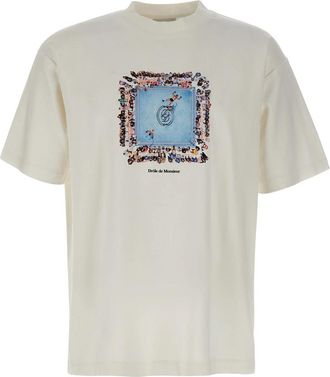 Dr&ocirc;le de Monsieur Boxers Ring T-Shirt - Heren - T-shirts - Wit - L - Katoen - Tops