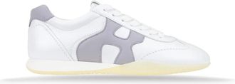 Hogan Leren Vetersneakers voor Dames - Dames - Sneakers - Wit - 35 1/2 EU - Su&egrave;de - Schoenen