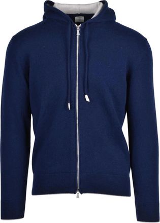 Eleventy Truien & Vesten, Heren, Blauw, S, Kasjmier, Pullover in lana