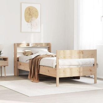 vidaXL Estructura De Cama Sin Colch&oacute;n Madera Maciza Pino 75x190 Cm Vidaxl