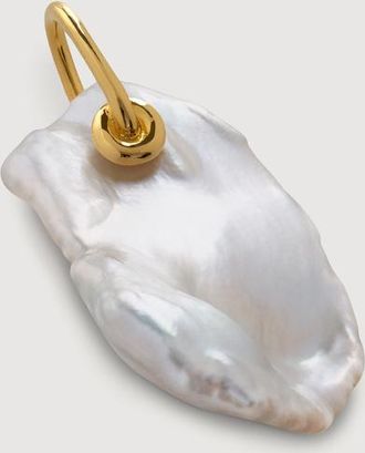 Monica Vinader Gold One of a Kind Large Keshi Pearl Pendant Charm Pearl