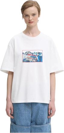 Fiorucci Grafisch T-shirt - Dames - T-shirts - Wit - M - Katoen - Tops