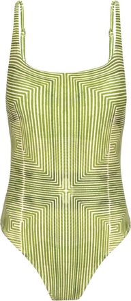 Lenny Niemeyer geometric-print swimsuit - Green