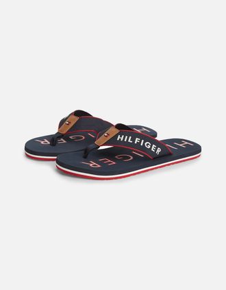Tommy Hilfiger Mens Tommy Hilfiger Sporty Hilfiger Mens Beach Sandals - Desert Sky - Blue/Black - Size: 10.5