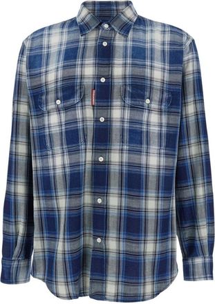 Dsquared2 Plaid Button-Down Shirt With Chest Pockets