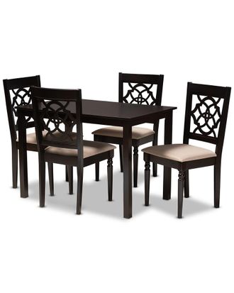 Design Studios Renaud Modern And Contemporary 5Pc Wood Dining Set
