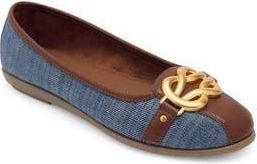 Aerosoles Big Bet Ballet Flat - Wide Width Available in Blue/Tan at Nordstrom Rack, Size 7.5