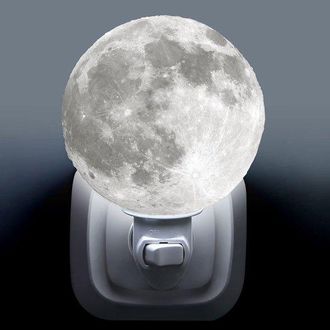 OEM L&aacute;mpara De Noche Con Forma De Luna, Plug, And, Play, De 10,2 Cm (aprox.), Impresa En 3d Con Led