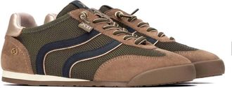 Xti Womens Casual Lace-Up Sneakers In Khaki