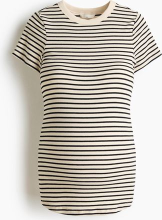 H&M MAMA Geripptes Shirt - Beige