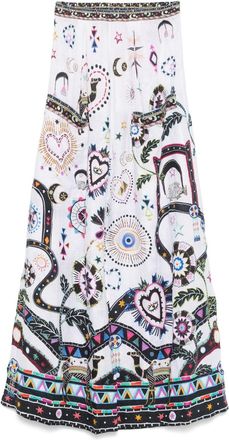 Camilla Broek met print - Wit