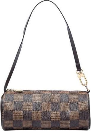 Louis Vuitton Pre-owned Papillon Pochette - Dames - Vintage Mini Tas - Bruin - ONE Size - Leer - Vintage