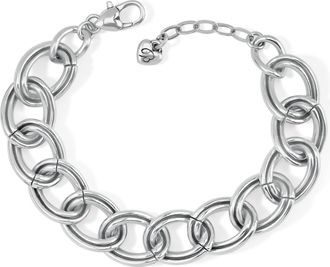 Brighton Womens Interlok Chain Bracelet In Silver