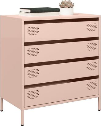 Berkfield Home Sideboard&not;Pink 68x39x73.5 cm Cold-rolled Steel in Pink