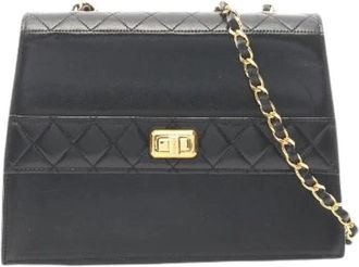 Chanel Pre-owned Matelasse Schoudertas - Dames - Vintage Schoudertas - Zwart - ONE Size - Leer - Vintage