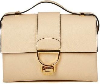 Coccinelle Tassen, Dames, Beige, ONE Size, Leer, Arlettis Handtas Gekorreld Leer