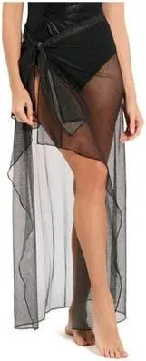 Gottex Pretty Woman Sheer Shimmer Pareo in Black at Nordstrom