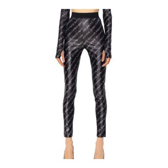 Versace Jeans Couture Leggings, female, Black, Size: 2XS Logo Leggings