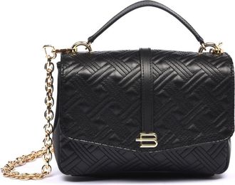Baldinini Gewatteerde Leren Crossbody Tas - Dames - Handtassen - Zwart - ONE Size - Leer - Tassen