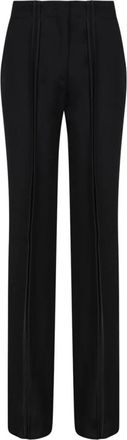 The Attico Straight Trousers, female, Black, 2XS, Black Wool Gabardine Long Pant