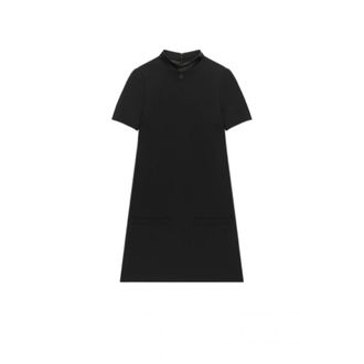 Courr&egrave;ges Vestido corto trapecio - Dresses - Mujer - Negro - S
