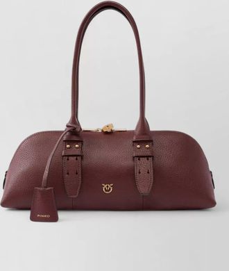 Pinko shoulder bag double handles buckle accents