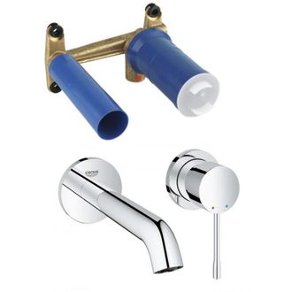 GROHE Mezclador Monomando De Lavabo Essence 2 Orificios Tama&ntilde;o M Cromo (19408001-set)